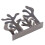 Porta servilletas coral - metal vertical, plateado/negro 4