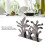 Porta servilletas coral - metal vertical, plateado/negro 11