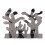 Porta servilletas coral - metal vertical, plateado/negro 2