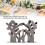 Porta servilletas coral - metal vertical, plateado/negro 5