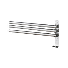 Percha para toallas de 3 barras, 5 kg, 14.37x7.48x1.57 pulgadas, Plateado