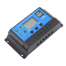 Controlador de Carga Solar 60A Negro ABS 12/24V Pequeño
