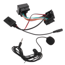 Bluetooth 5.0 Wireless Audio Adapter Aux in Cable with Microphone Replacement for Ford Focus Mondeo Fiesta Fusion 6000CD