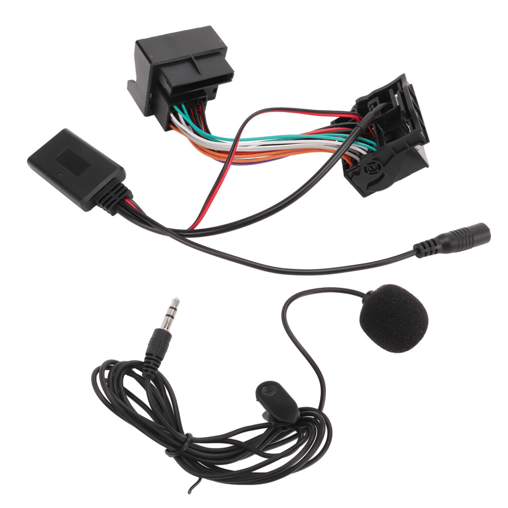 Bluetooth 5.0 Wireless Audio Adapter Aux in Cable with Microphone Replacement for Ford Focus Mondeo Fiesta Fusion 6000CD