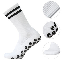 Calcetines antideslizantes para fútbol 1 par 38-44 Blanco/Negro