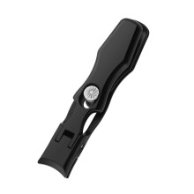 Cortaúñas de boca ancha de 16 mm, acero inoxidable, 1 pieza, negro