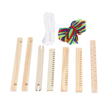 Kids Weaving Loom Easy Operation Hand Eye Coordination Durable Wood Weaving Loom Kit for Kids Beginners