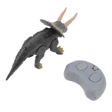 RC Dinosaur Toy Simulation Remote Control Triceratops Toy Walking Legs Glowing Eyes Opening Mouth for Boys Girls