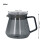 Cafetera gris electrochapada de 300 ml de borosilicato 8