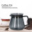 Cafetera gris electrochapada de 300 ml de borosilicato 11