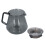 Cafetera gris electrochapada de 300 ml de borosilicato 16