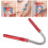 Roter Edelstahl-Gesichtshaarentferner, Threading 14