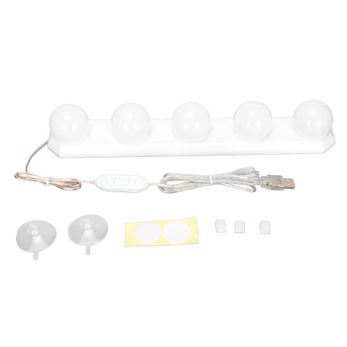 5 LED-Spiegelleuchten, Weiß, 3 Farbmodi 1