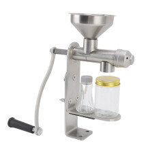Oil Press Machine Household Small Stainless Steel Manual Hand Crank Hot Cold Oil Press Maker for Peanut Sesame Rapeseed Oil