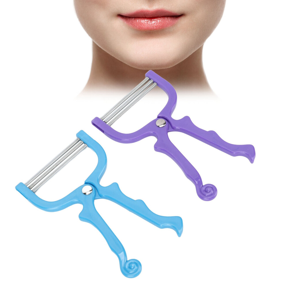 2pcs Facial Hair Remover Effective Face Epilator Spring Device Beauty Tool Portable Face Lips Hair Removal