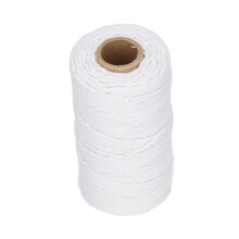 Macrame Cord 2mm Soft Thick Odorless Recycled Cotton Macrame Rope for DIY Tassel Crafts Gardening Home Decoration White
