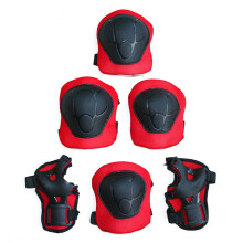 Kit de protección para patineta para niños de 7 piezas rojo PVC 1400 g