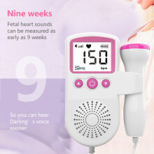 3.0MHz Baby Heartbeat Monitor Battery Powered Fetal Heart Rate Monitor Detector Prenatal Monitoring Device Smart Monitor PRE