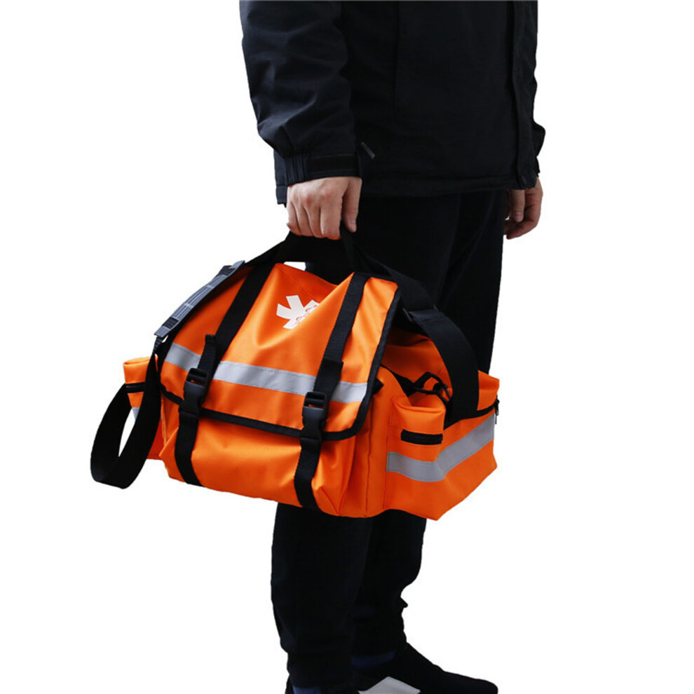 Orange Trauma Bag Portable Large Capacity Oxford Cloth Outdoor First Aid Trauma Emergency Bag Home Medical Bag