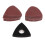 51 piezas de lija de 80 mm, almohadilla triangular, grano 60-240 2