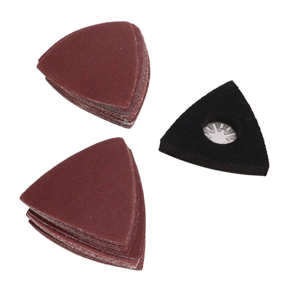 51Pcs Multitool Sandpaper 80Mm Triangular Sanding Pad 60 80 120 180 240 Grit Sanding Sheet Kit 5091321352904