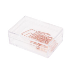 100Pcs Cute Planner Clips Corrosion Resistant Anti Rust Electroplating Process Gold Paper Clips for Office Home School Quadrilateral