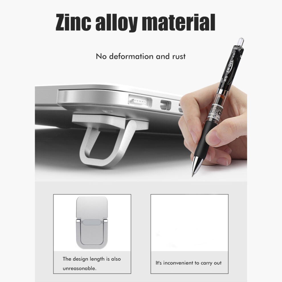 2Pcs Portable Laptop Stands For Desk Keyboard Riser Mini Universal Computer Holder Stands Silver/Black 4271321353984