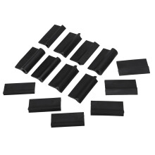 14 piezas de empuñaduras de lijado para contornos, 3 formas de goma negra.