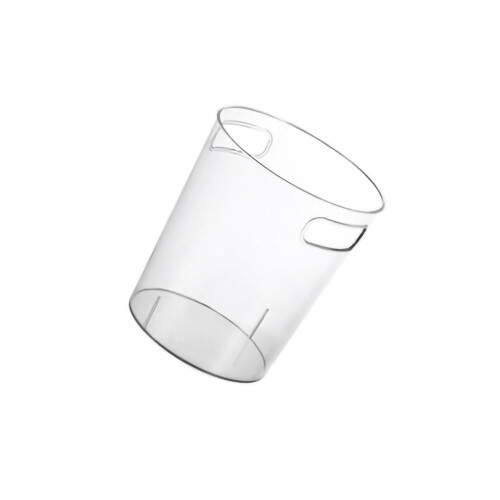 Cubo de basura transparente M PET con asas 2