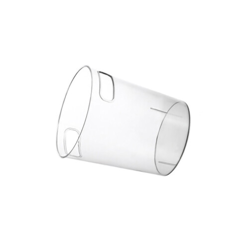 Cubo de basura transparente M PET con asas