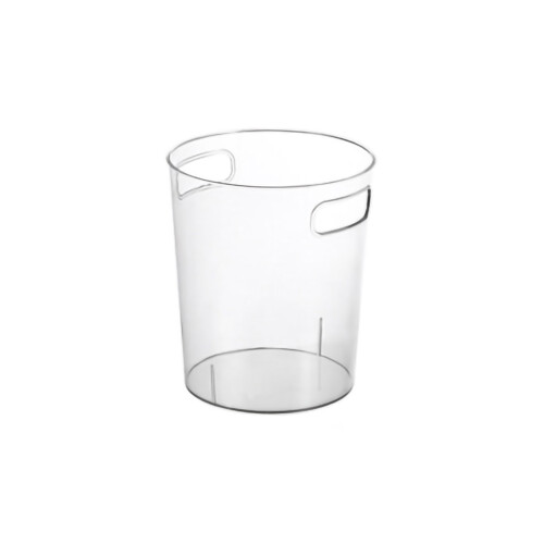 Cubo de basura transparente M PET con asas 1