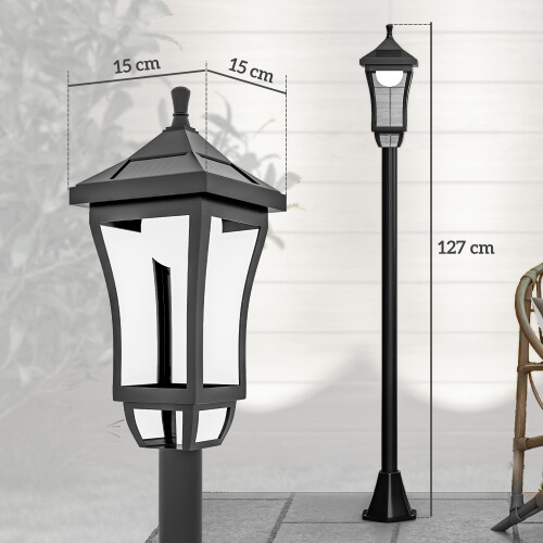 Outsunny Outsunny 1.3 m LED Garden Lamp Post Light, Waterproof IP44, Cool White 2