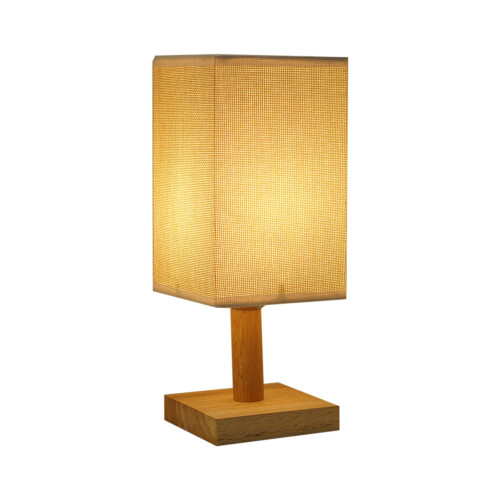Bambusholz-Nachttischlampe USB 1000 g Beige/Gelb 2