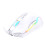 Ratón inalámbrico ergonómico recargable USB blanco 3