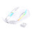 Ratón inalámbrico ergonómico recargable USB blanco 2