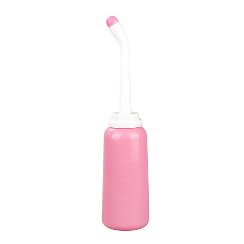 Aspersor de bidé portátil de mano rosa 500 ml 1