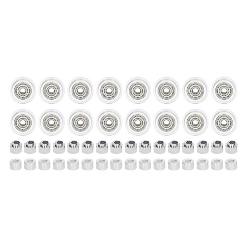 48 Stück 3D-Drucker-Riemenscheiben-Set transparent 5-24-10 mm 1