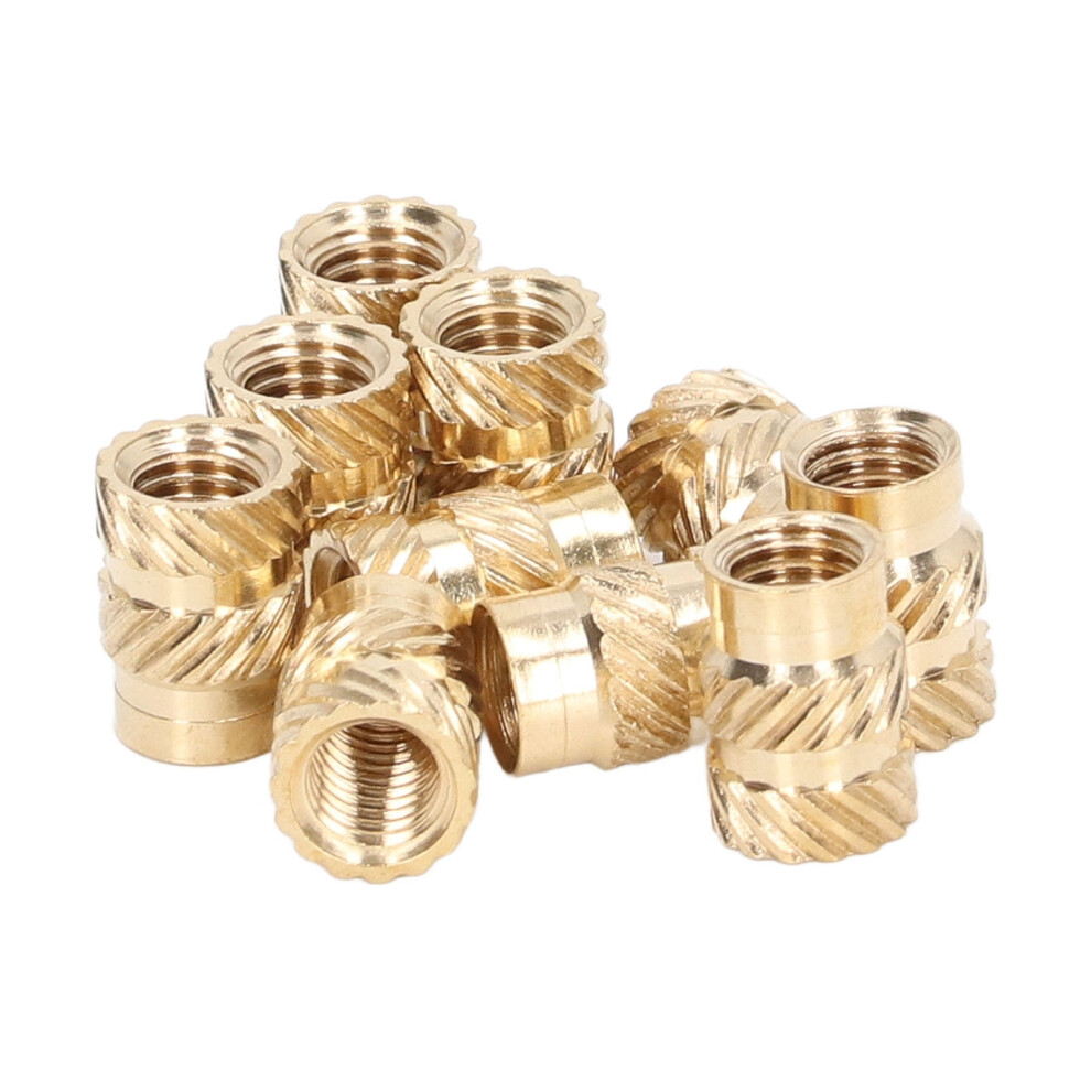 100Pcs Brass Insert Wear Resistance Anti Corrosion Burr Free Knurled Threaded Insert For 3D Printer M3x4x4.2 3401321358349