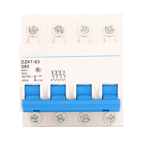DZ47 63 D63 Mini CB 63A 400V PA66 carril DIN