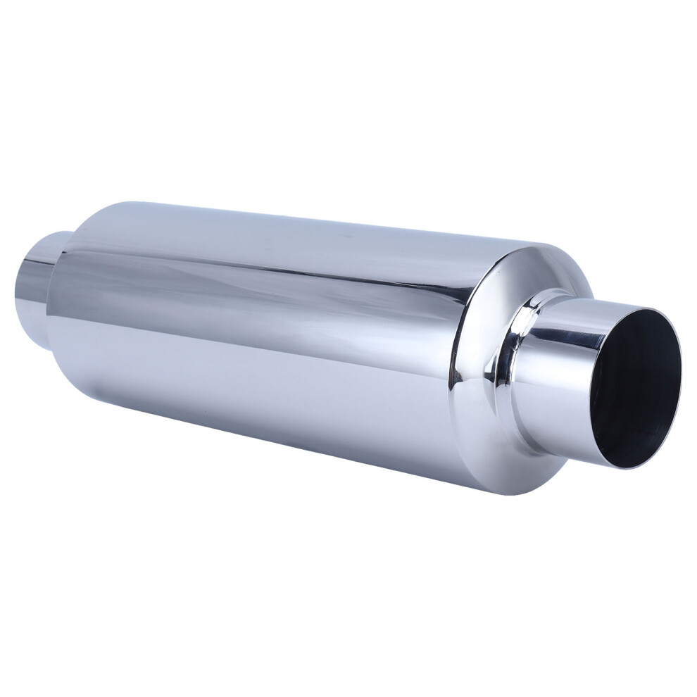 Universal Exhaust Muffler Stainless Steel 2.5in Inlet 2.5in Outlet Straight Through Muffler for Car