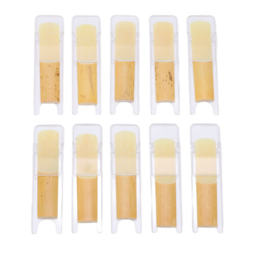 10 piezas de cañas para saxofón soprano 2.5 Bb B-Flat conjunto de plástico 1