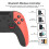 Controlador inalámbrico Bluetooth 600mAh ABS negro 10m 4
