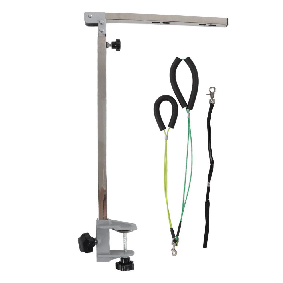 Dog Grooming Table Arm Height Adjustable 35in Foldable Dog Grooming Arm with Clamp and Noose
