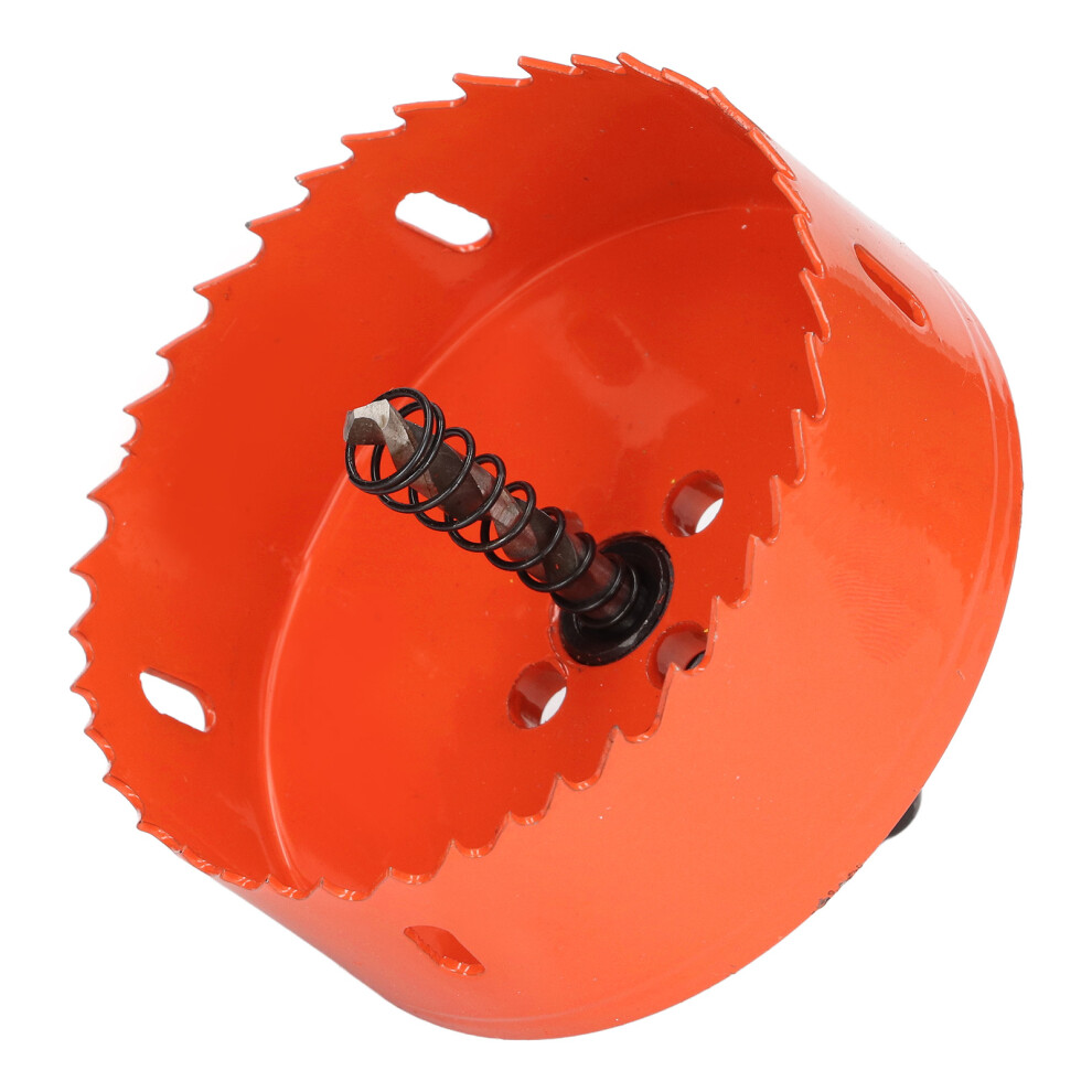 Bimetal Hole Saw Hss With Heavy Duty Arbor For Cornhole Boards Wood Pvc Metal Power Drill Parts 3 25/32In(95Mm) 4381321361169