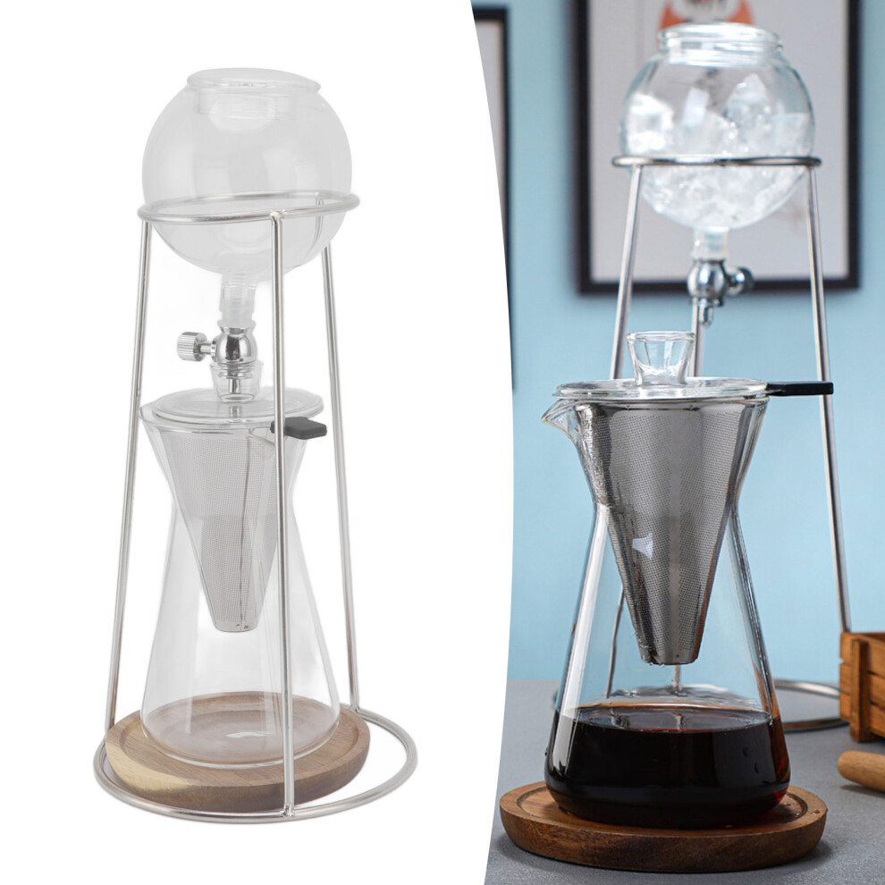 Drip Tower Coffee Maker Reusable Borosilicate Glass Iced Coffee Maker for Cafe Home Kitchen 600ml
