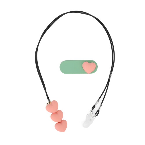 Porta audífonos binaurales clips naranja rosa 1