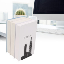 4 piezas de porta-libros, negro, estilo arco pesado, antideslizante