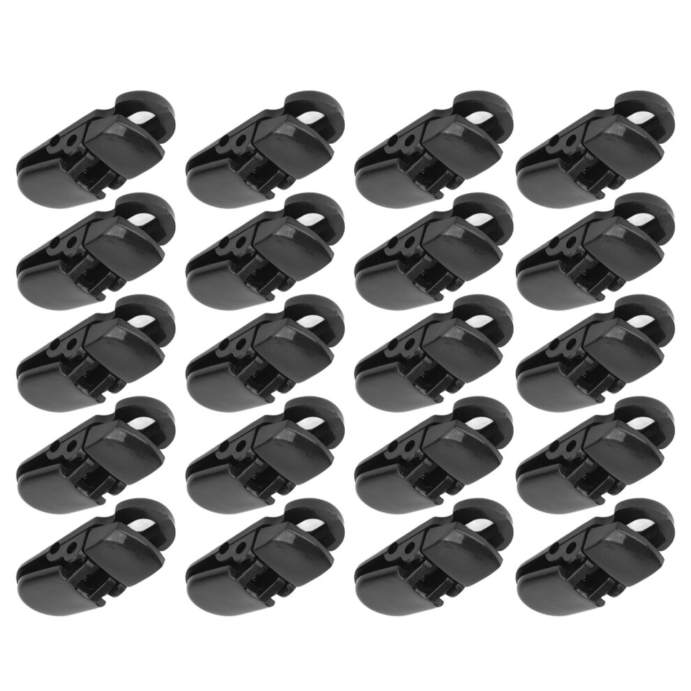 Black 20Pcs Hearing Aid Lanyard Clip Good Fixation Multifunctional Odorless Hearing Aid Anti Lost Rope Clip For Home Office