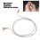 10 piezas de cable receptor de audífono PVC de 3 pines 75 cm 4