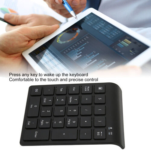 Teclado numérico inalámbrico negro de 27 teclas 2xAAA 2